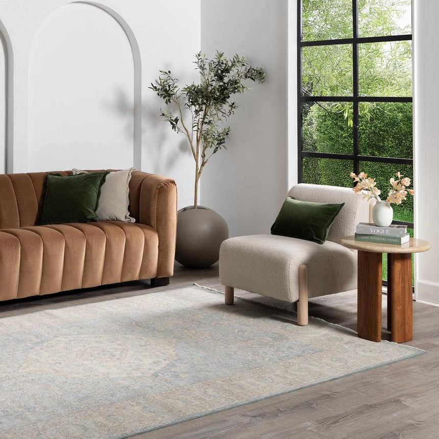 Navya Light Gray Luxe Hand Crafted Wool Area Rug