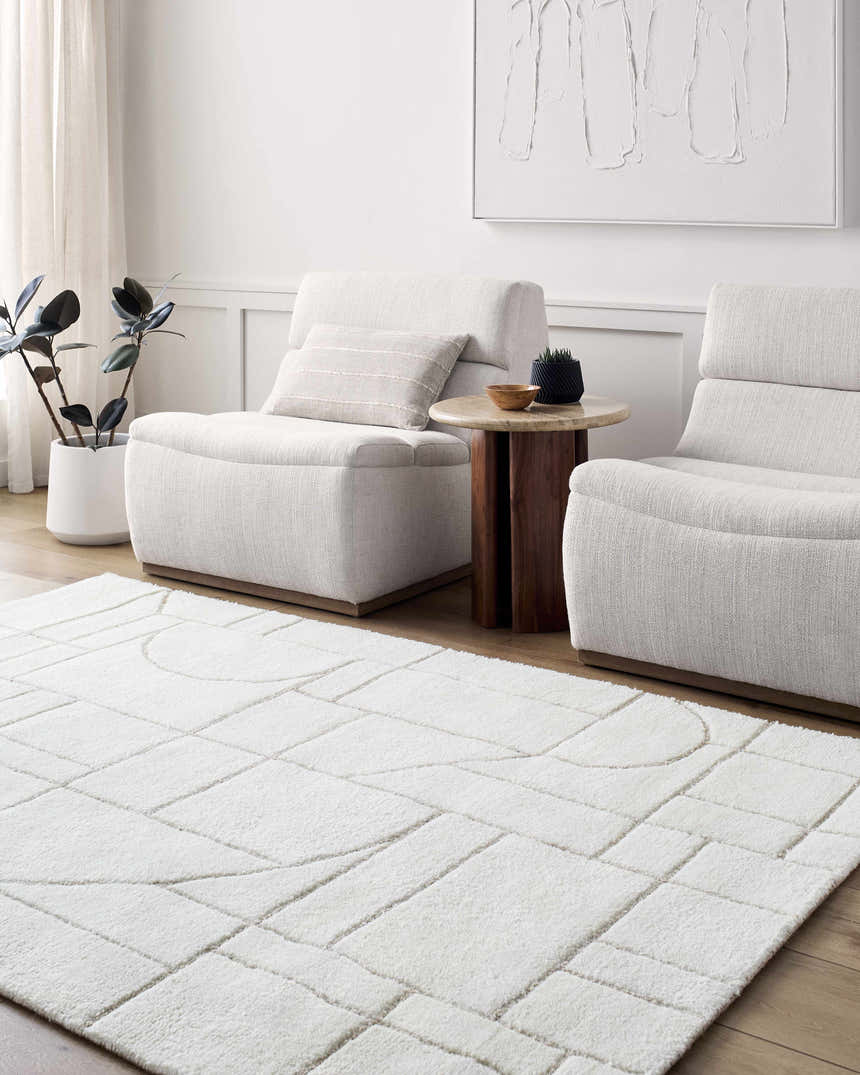 Made to Order Custom Size Fusao Beige Area Rug