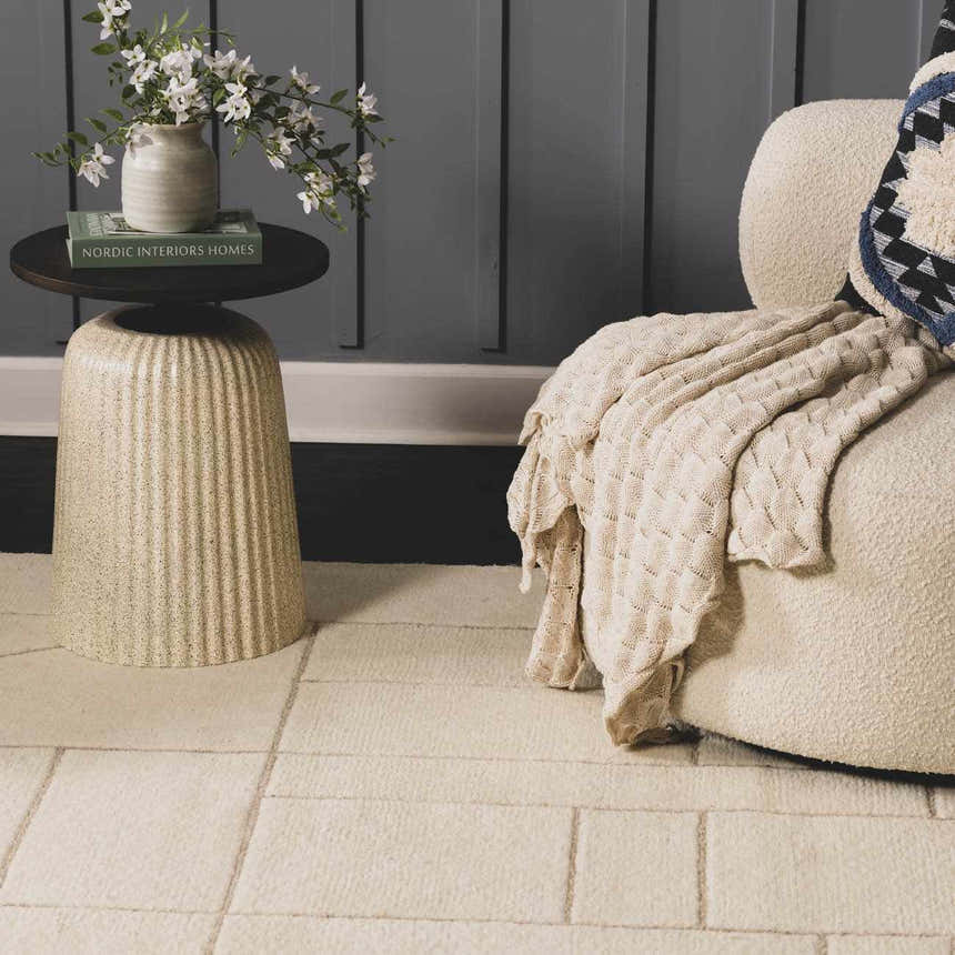 Made to Order Custom Size Fusao Beige Area Rug