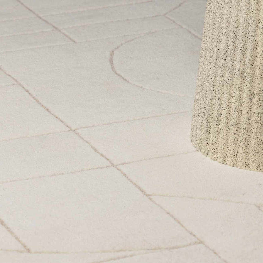 Made to Order Custom Size Fusao Beige Area Rug