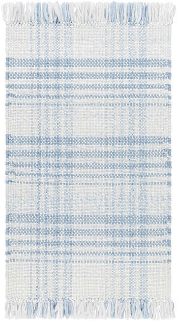 Made to Order Custom Size Inara Blue Plaid Area Rug