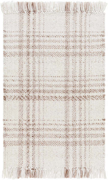 Made to Order Custom Size Inara Light Brown Plaid Area Rug