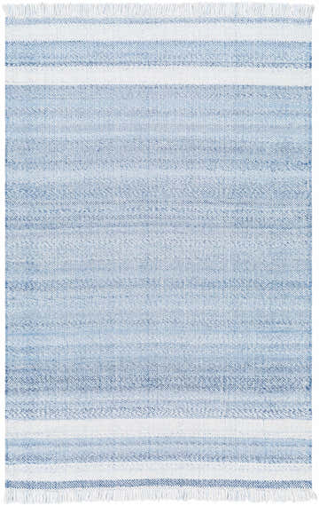 Made to Order Custom Size Loic Silver Blue Area Rug