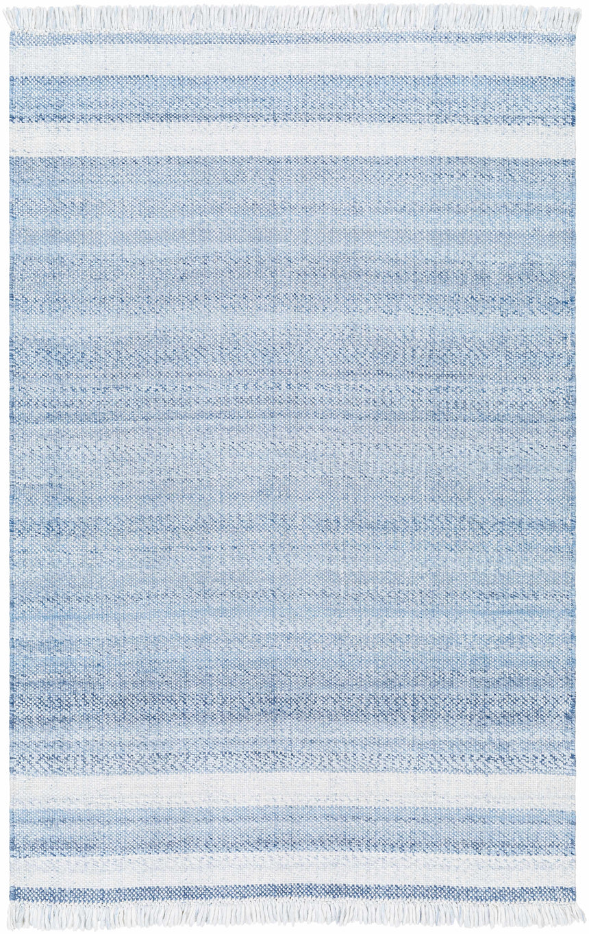 Made to Order Custom Size Loic Silver Blue Area Rug