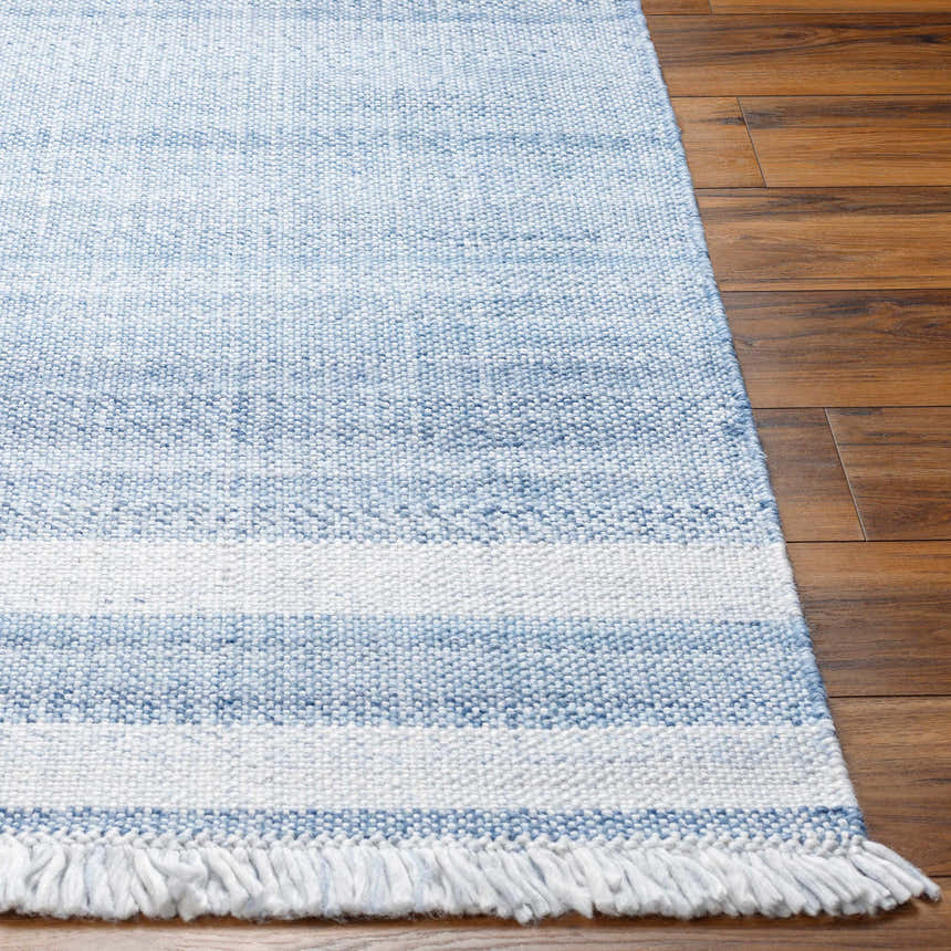 Made to Order Custom Size Loic Silver Blue Area Rug