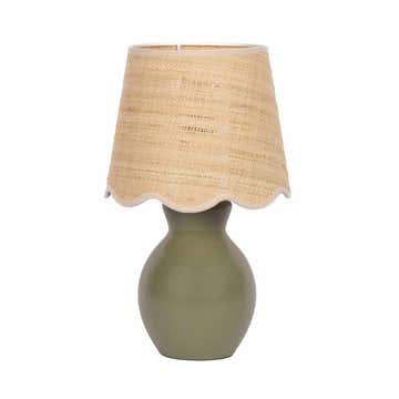 Salgareda Green Rattan Table Lamp