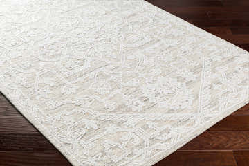 Made to Order Custom Size White Derya Area Rug