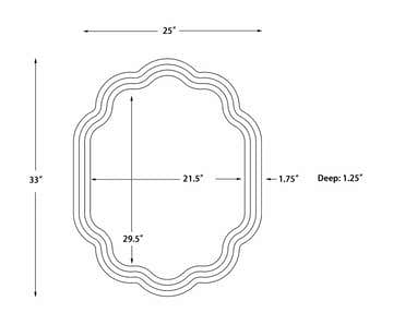 Yowele Blue Wood Mirror
