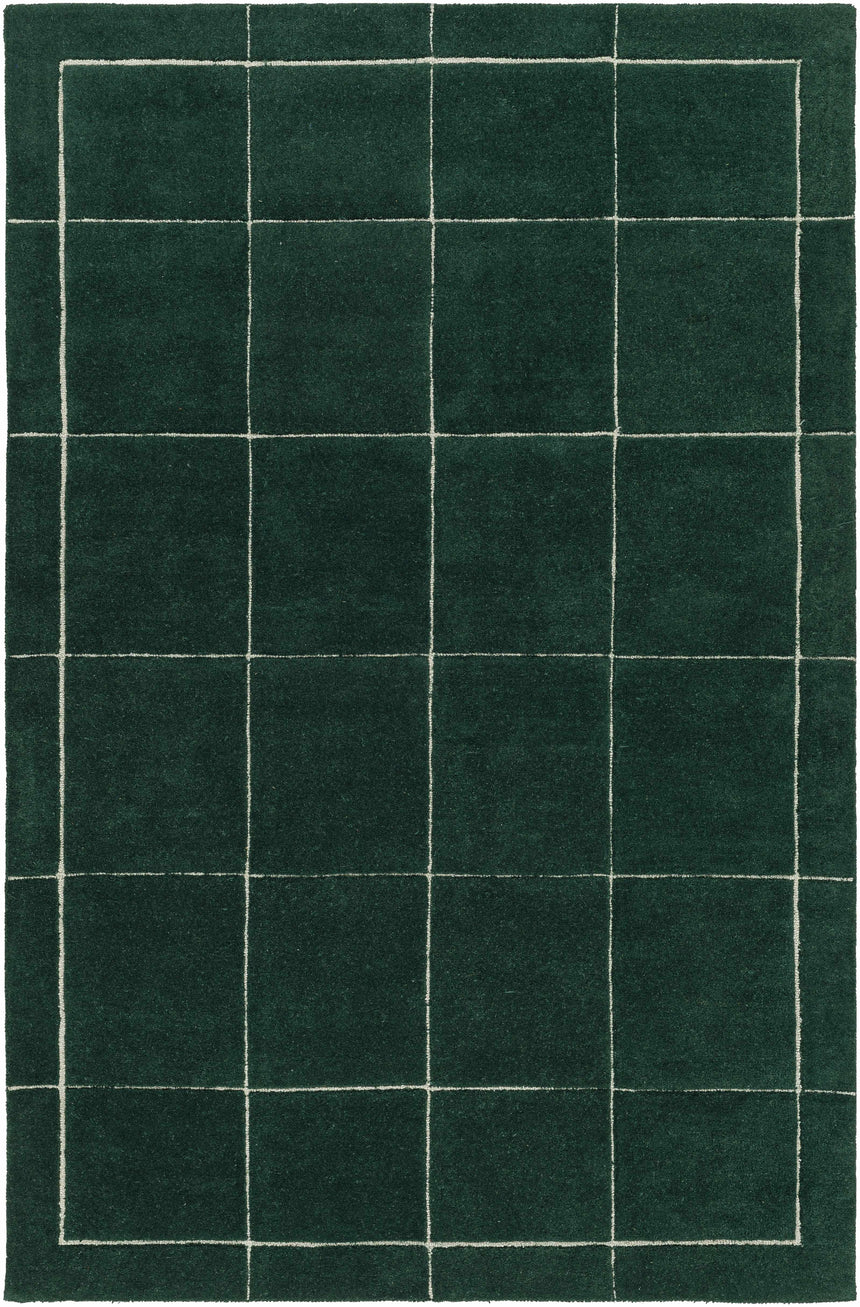 Made to Order Custom Size Siarl Green Checkered Area Rug