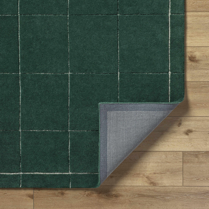 Made to Order Custom Size Siarl Green Checkered Area Rug