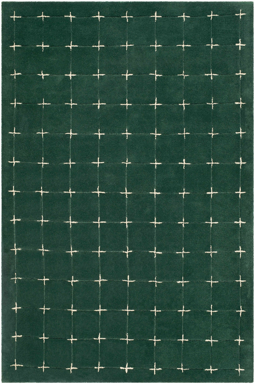 Made to Order Custom Size Sanvi Green Wool Area Rug