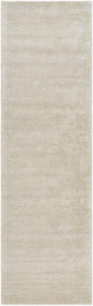Close-up of the Pirro Premium Wool Blend Rug in ash. Hand-tufted, contemporary style with subtle horizontal texture. Design-Runner-310