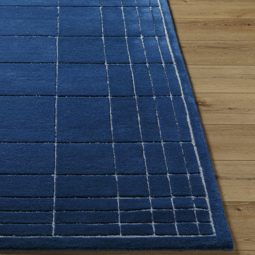 Made to Order Custom Size Sedna Navy Wool Area Rug