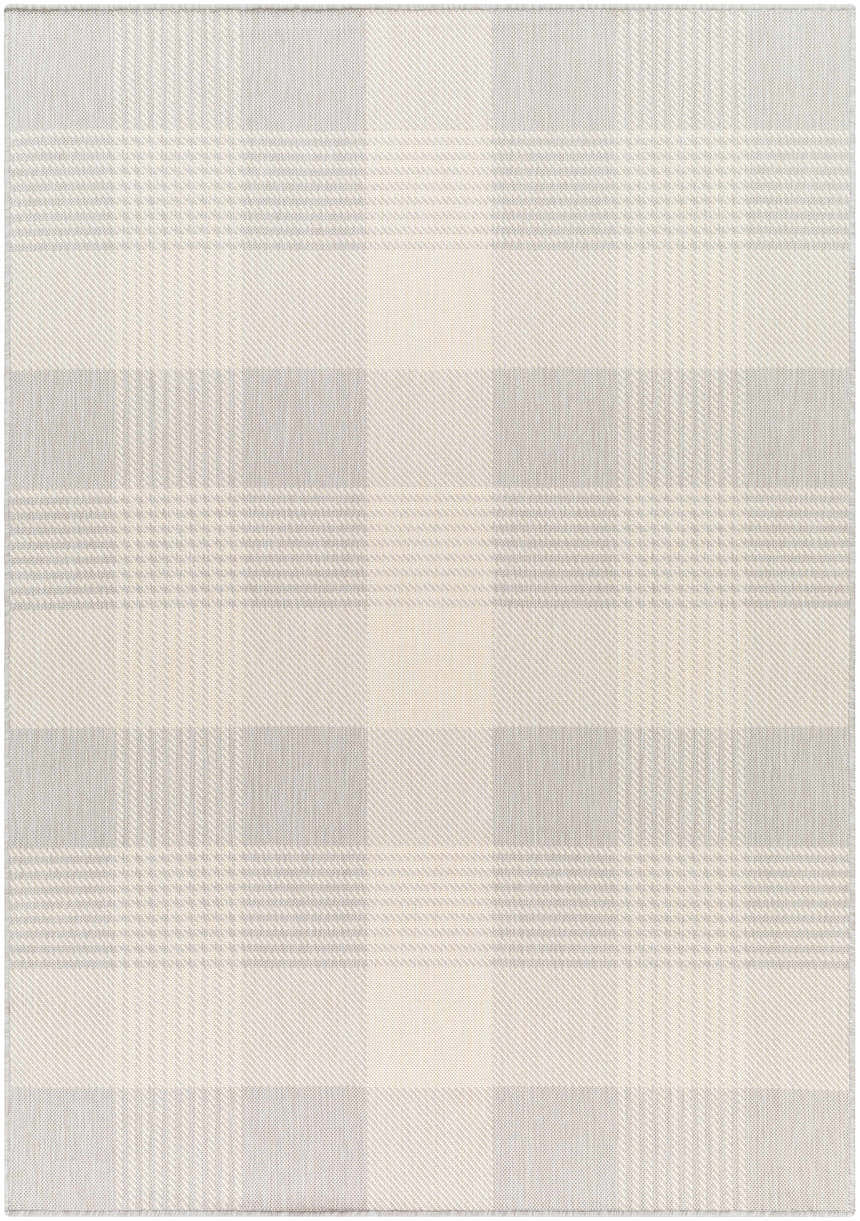 Sample Aubin Ivory Plaid Area Rug - Clearance