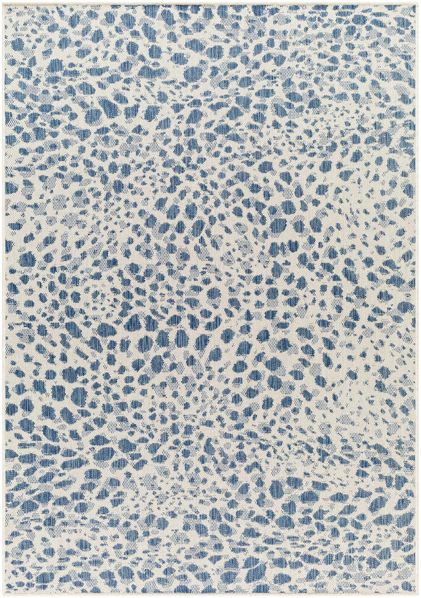 Sample Erno Blue Leopard Print Area Rug - Clearance