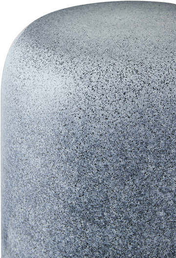 Charvo Charcoal Smooth Cylindrical Modern Minimalist Ceramic Outdoor Garden Stool