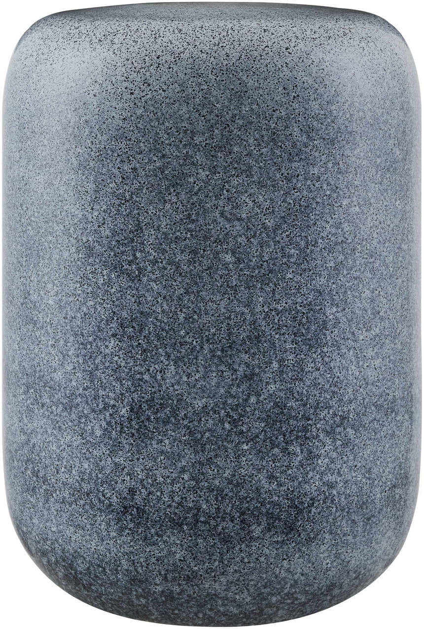 Charvo Charcoal Smooth Cylindrical Modern Minimalist Ceramic Outdoor Garden Stool