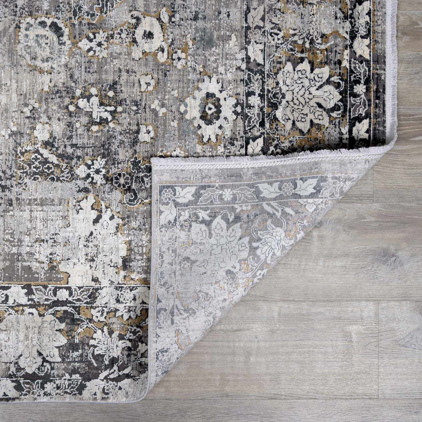 Stambaugh Luxury Fringed Faux Silk Rug