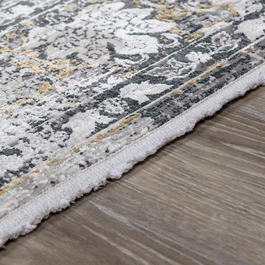 Stambaugh Luxury Fringed Faux Silk Rug