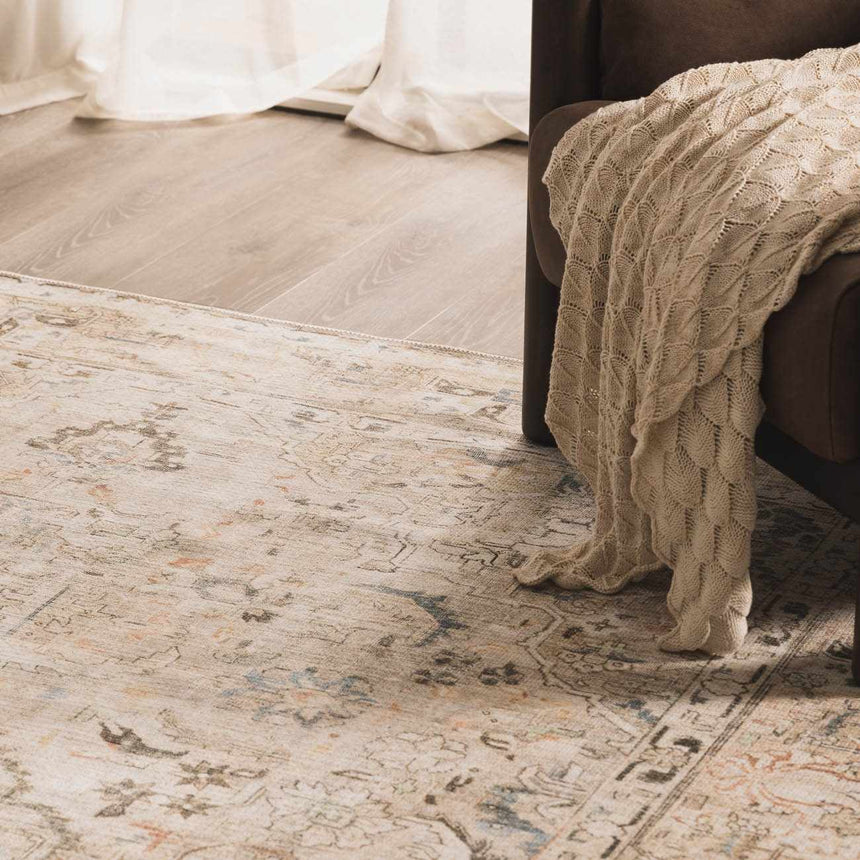 Standon Vintage Flat Pile Washable Rug