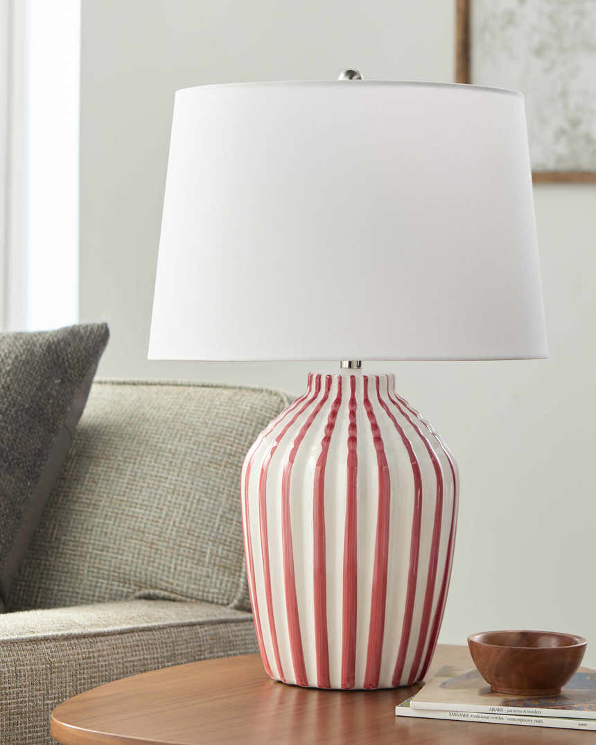 Shamsabad Red Table Lamp