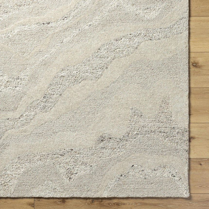Made to Order Custom Size Siani Cream Wool Area Rug