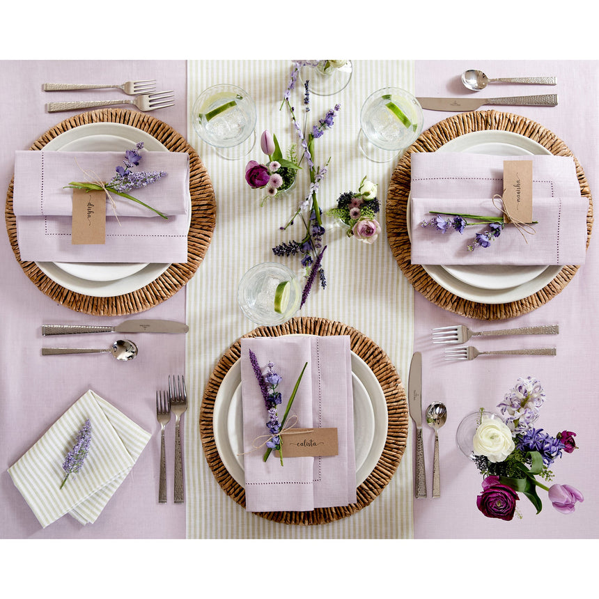 Classic Hemstitch Table Throw