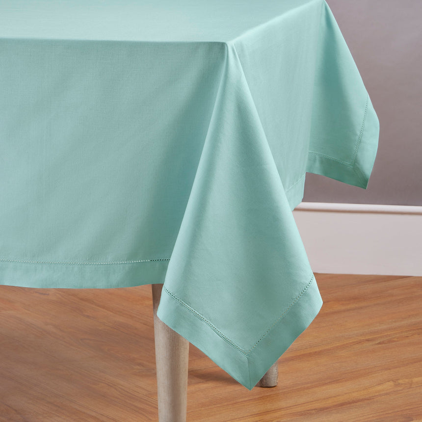 Cotton Linen Hemstitch Tablecloth