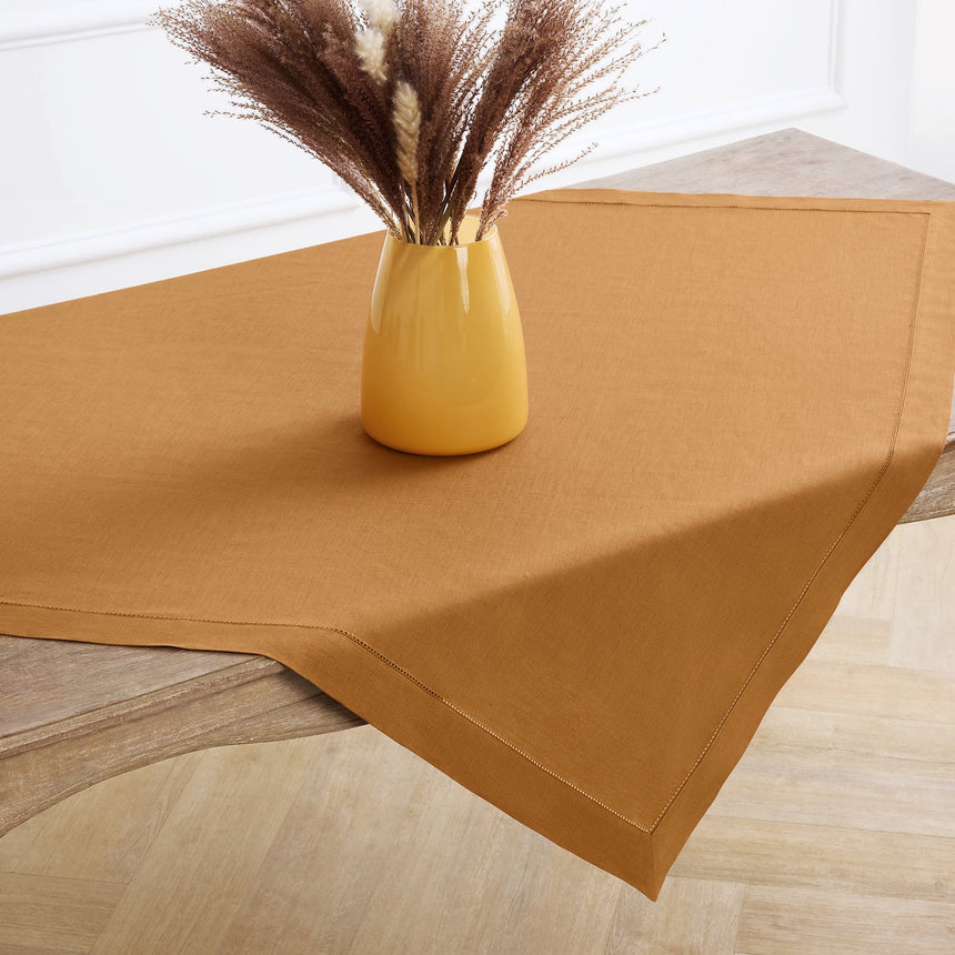 Classic Hemstitch Table Throw