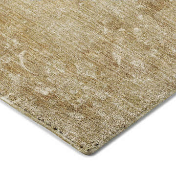 Close-up of the beige Dalyn Luxury Indoor/Outdoor Tabrook TB13 Area Rug, showing texture and stitching detail.