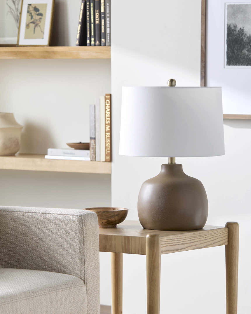 Tribaldos Dark Red Table Lamp