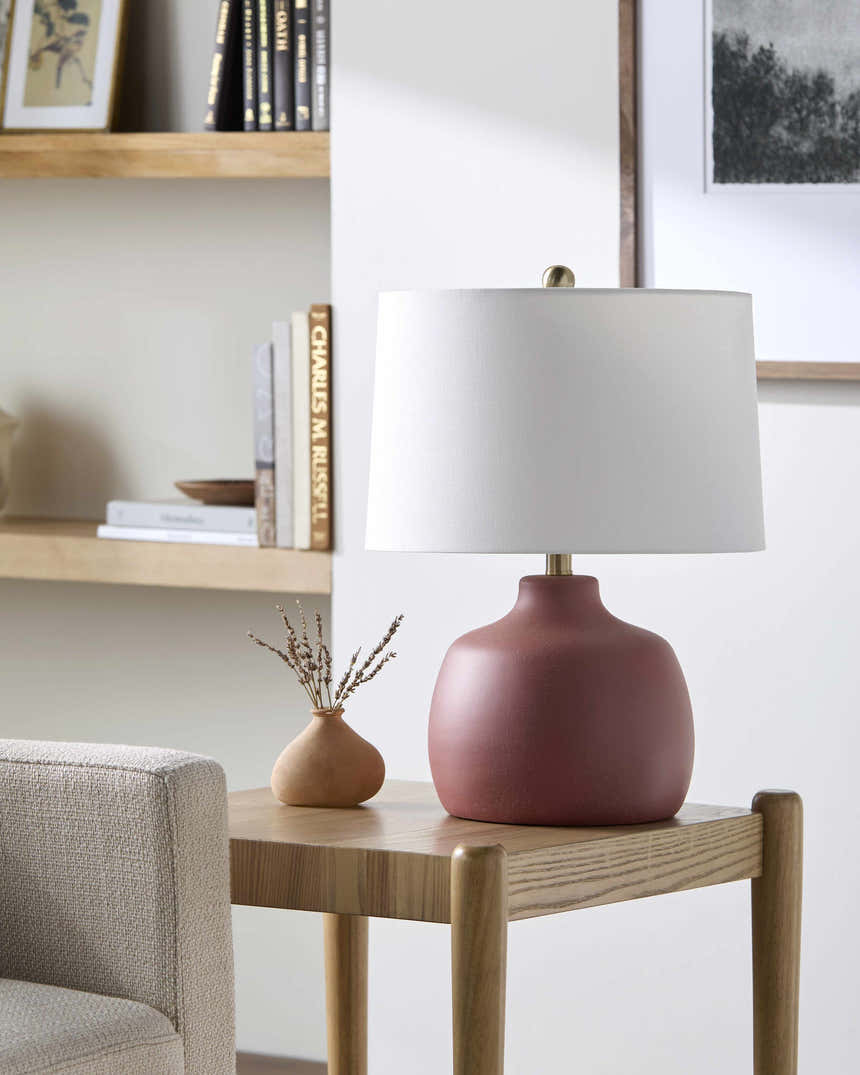 Tribaldos Brick Red Table Lamp