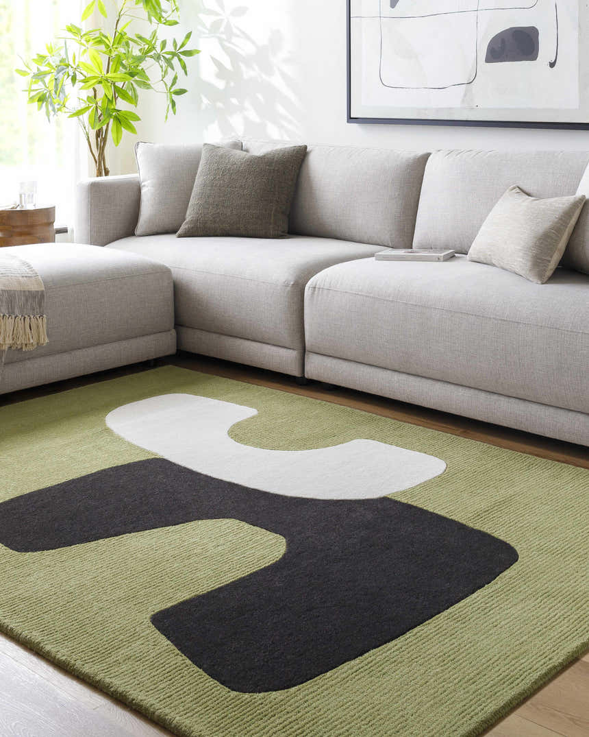Made to Order Custom Size Terah Olive Area Rug