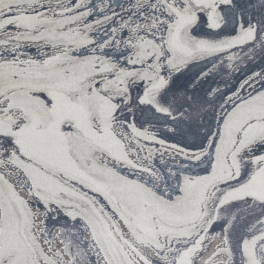 Sample Moana Denim Blue Marble Area Rug