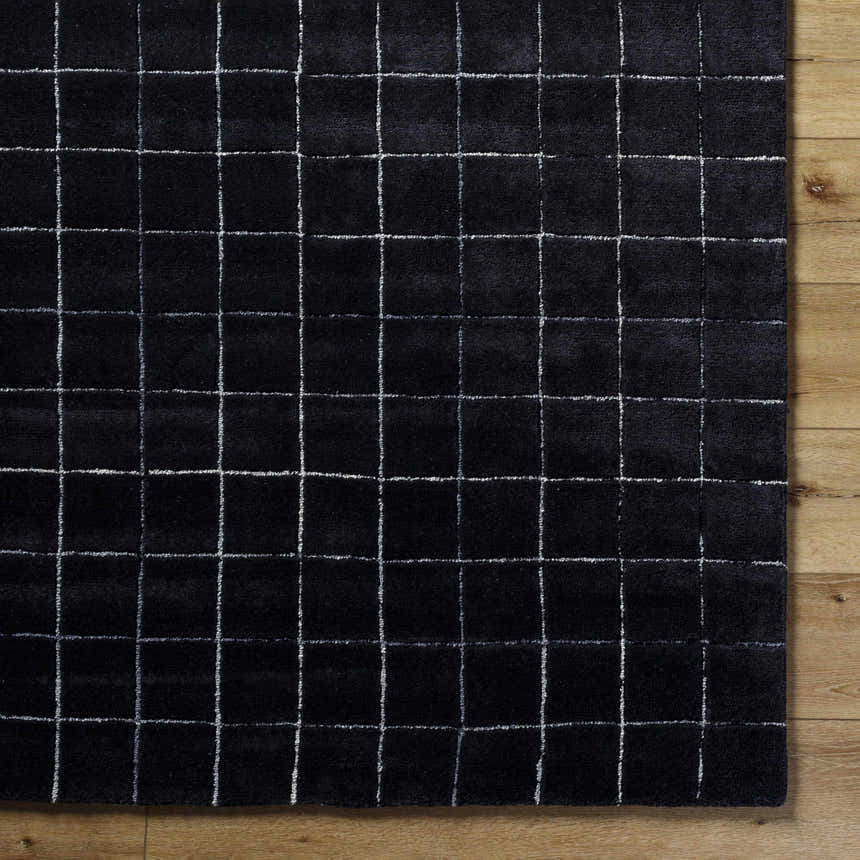 Made to Order Custom Size Toshi Jet Black Area Rug