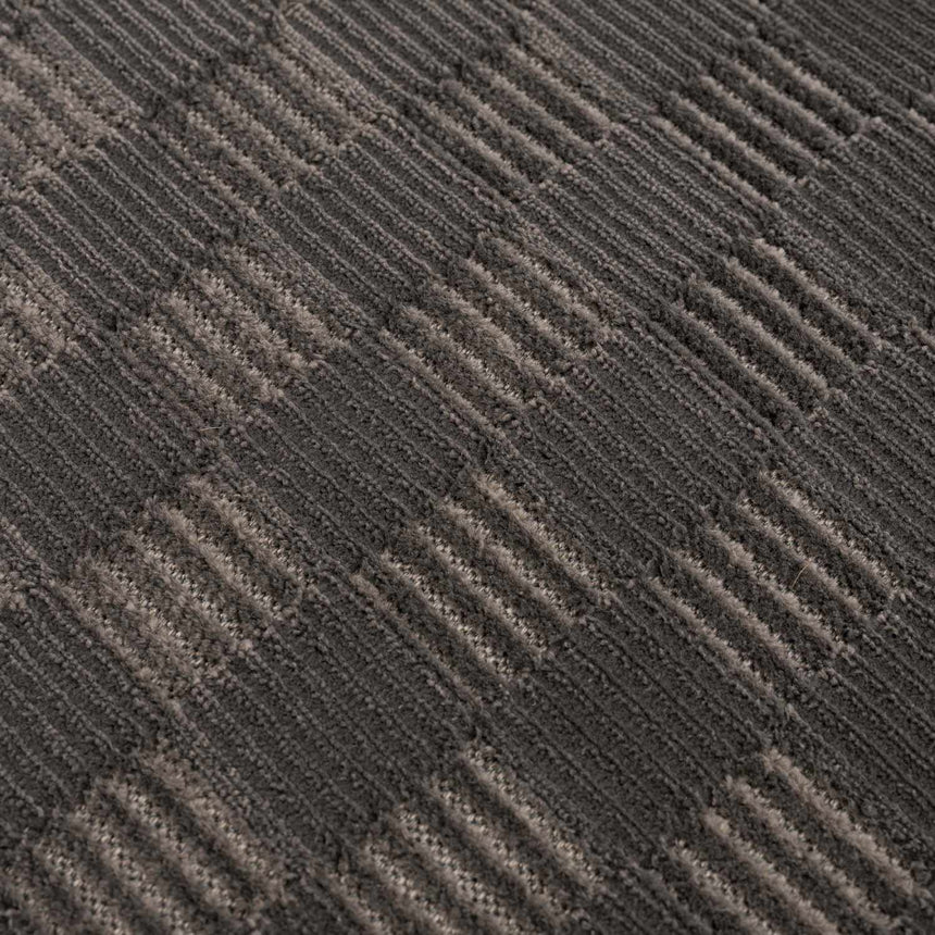 Truls 3D Checkered Washable Rug - Black