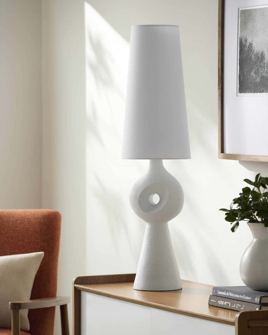 Tqajxe White Table Lamp