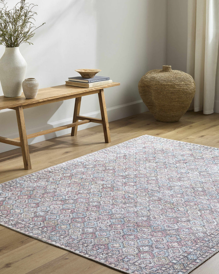 Telma Red Washable Area Rug