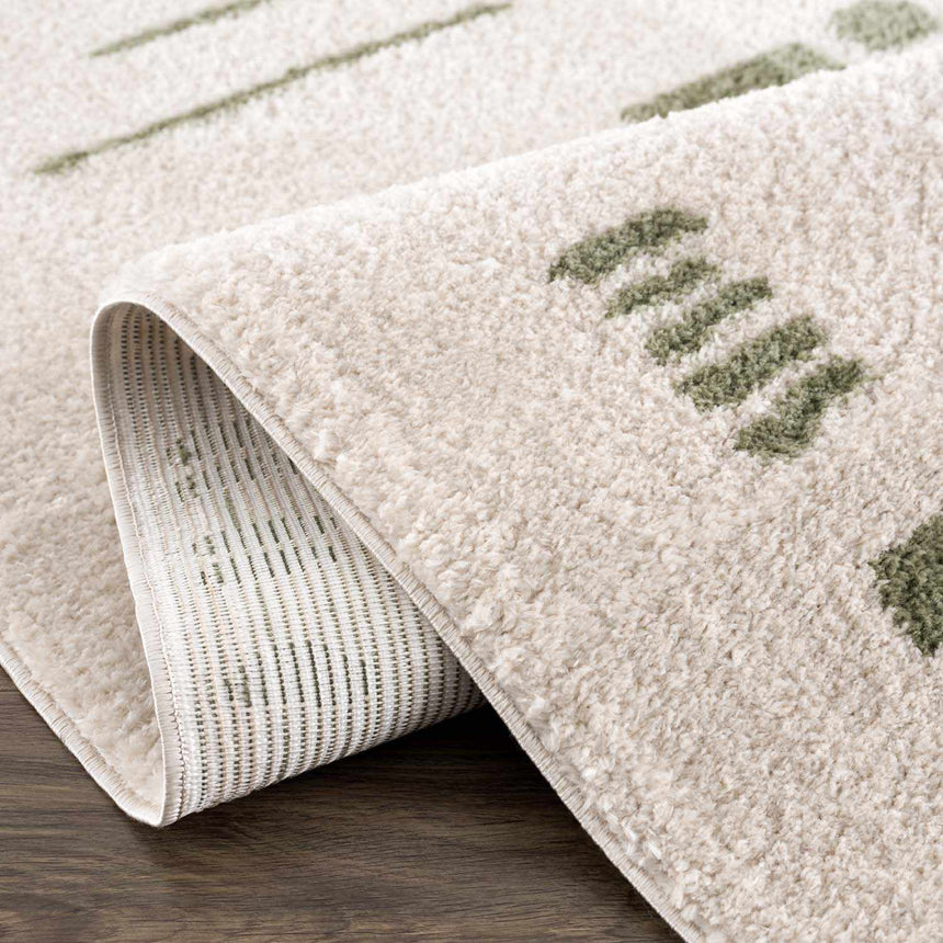 Azriel Green Washable Area Rug