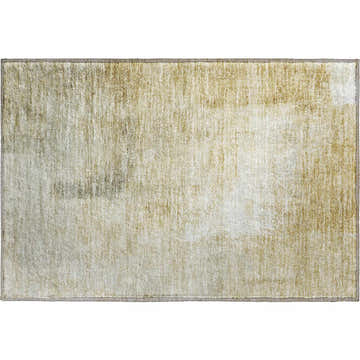 Close-up of the Dalyn Luxury Indoor/Outdoor Trevi TV5 Wheat Washable Area Rug, featuring beige, gold, and tan tones.