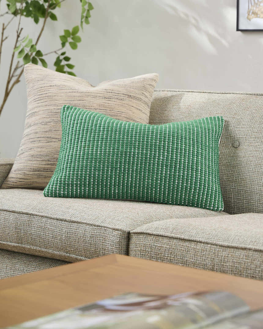 Trory Light Green Throw Pillow - Clearance