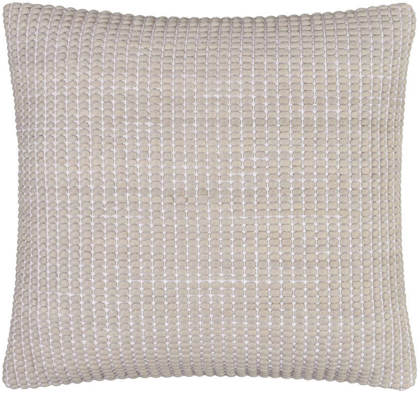 Trory Beige Throw Pillow