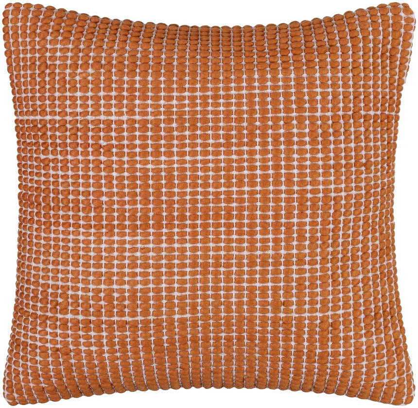 Trory Burnt Orange Throw Pillow