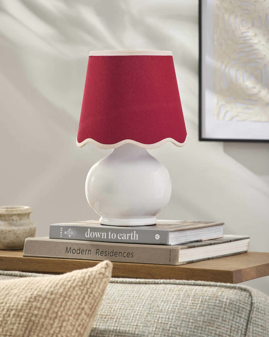 Theisseil Red Shade Table Lamp