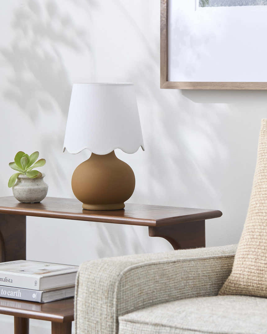 Recio Tan Ceramic Table Lamp
