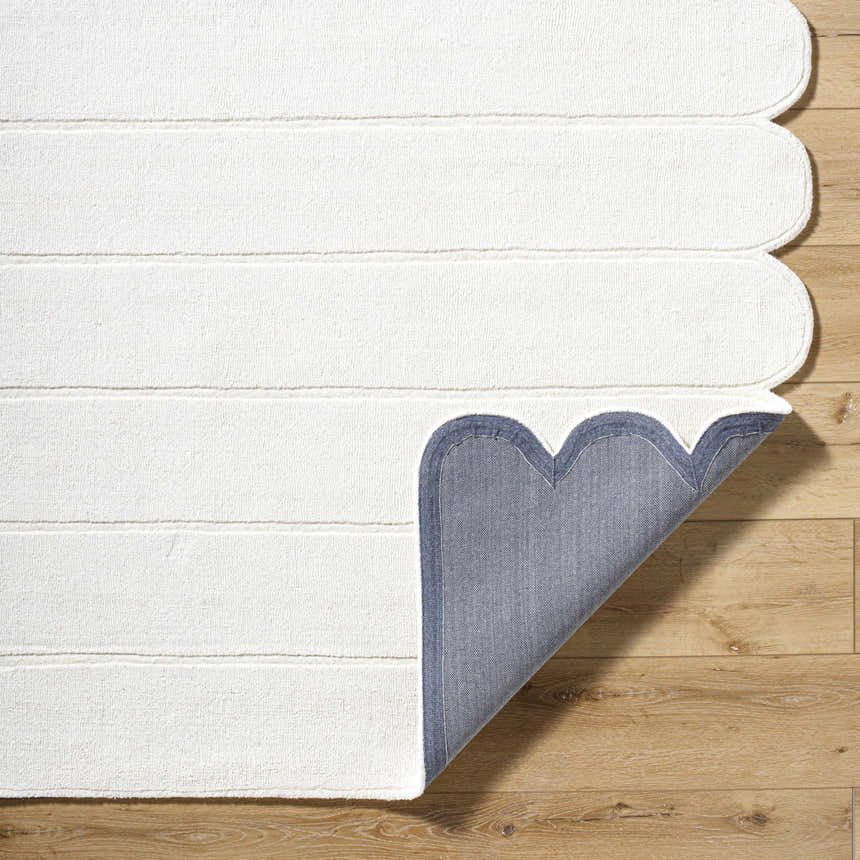 Made to Order Custom Size Tayte White Abstract Area Rug