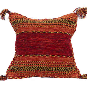 Trussville Red Tribal Tassel Throw Pillow