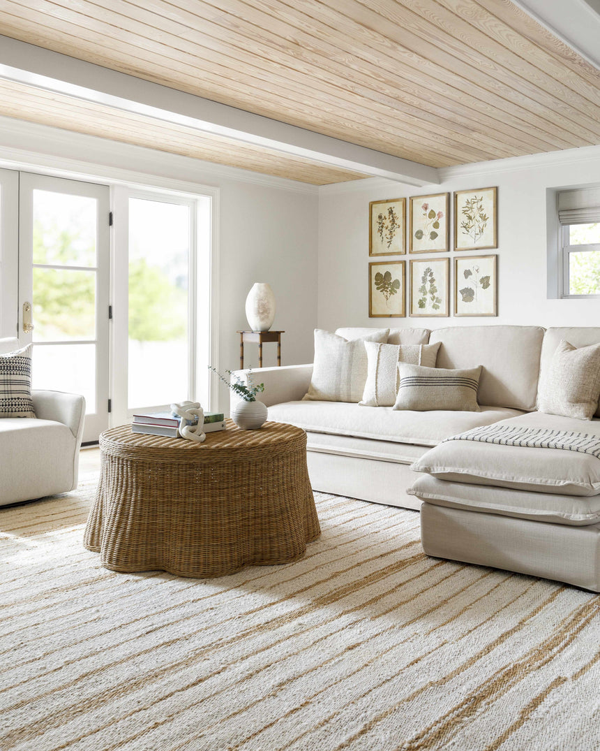 Tivon Broken-Striped Jute Rug