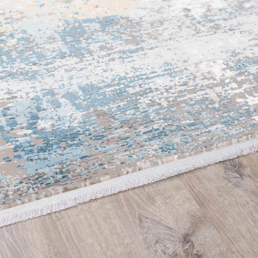 Vassar Luxury Fringed Faux Silk Rug