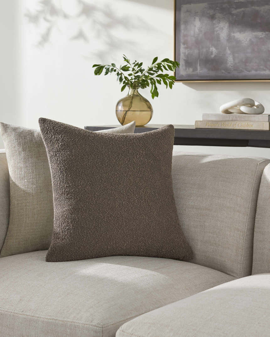 Vedat Earthy Brown Throw Pillow - Clearance